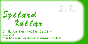 szilard kollar business card