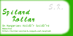 szilard kollar business card